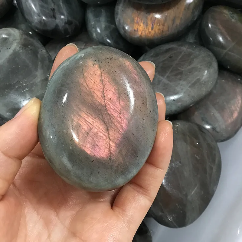 Натуральный фиолетовый и желтый Лабрадорит пальмовый камень драгоценные камни