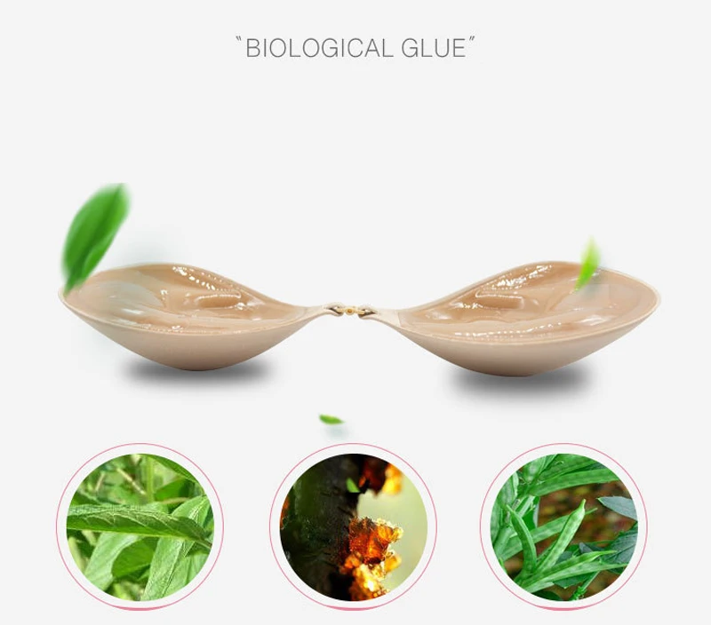 Фото 1pcs Women Bra Invisible Front Buckle Silicone Chest Stickers Strapless Self-Adhesive Gathering Enhance Breathable - купить по 1pcs Women Bra Invisible Front Buckle Silicone Chest Stickers Strapless Self-Adhesive Gathering Enhance Breathable - купить по