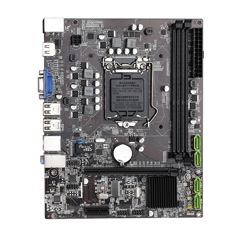 

H55 Mining Motherboard 1PCI-E1X to USB2.0 GPU Slot LGA1156 Support DDR3 RAM Motherboard