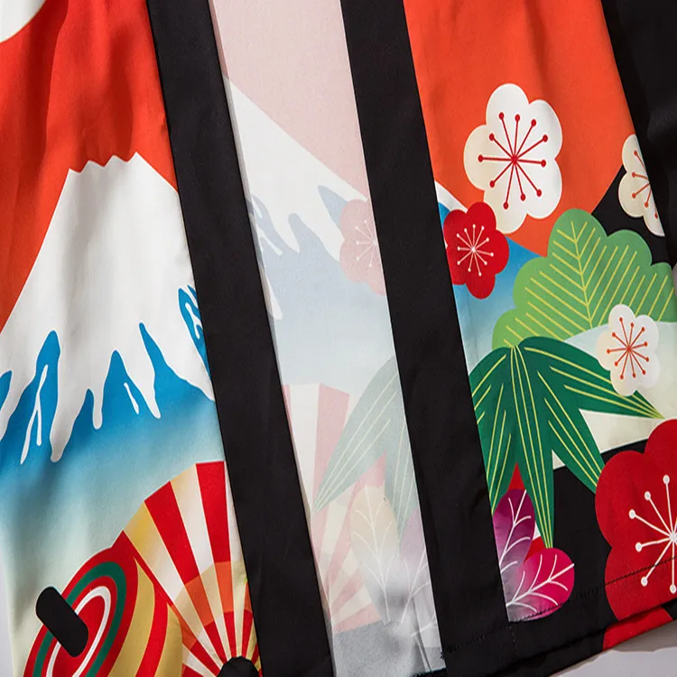 

Flowers Kimono Women Cardigan Red Haori Yukata Japanese Harajuku Streetwear Man Tradition Clothes Online Chinese Store