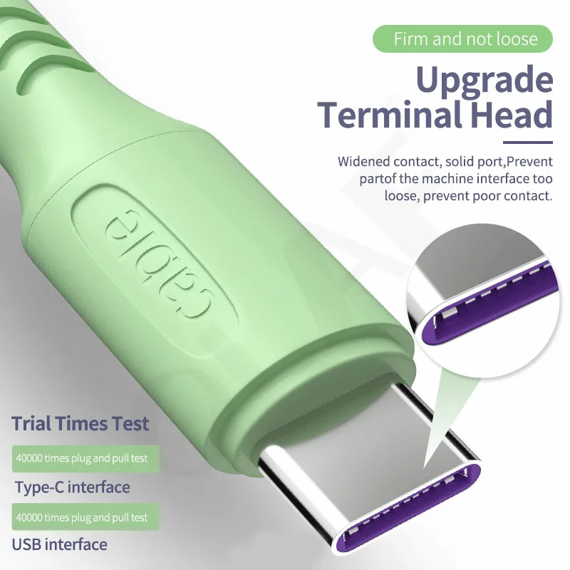 OLAF 3A 2 м Жидкий USB Type C кабель быстрая зарядка мобильный телефон зарядное