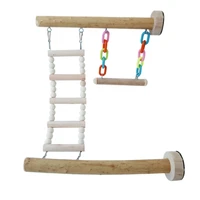 wood bird perch stand toy parrot swing climbing ladder birdcage play gyms playground for parakeet cockatiel lovebirds