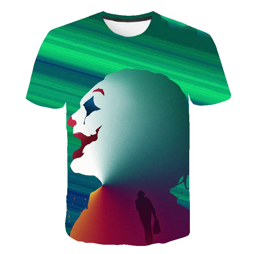 Размера плюс XXL-5XL Cool "," Джокер " Новая летняя футболка почему так серьезно Harajuku футболка круглый вырез горловины с оборками повседневные футболки Homme De Marque