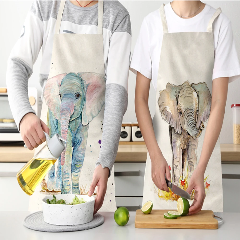 FYMX милый детский фартук со слоном мультяшным животным Кухонные фартуки для детей