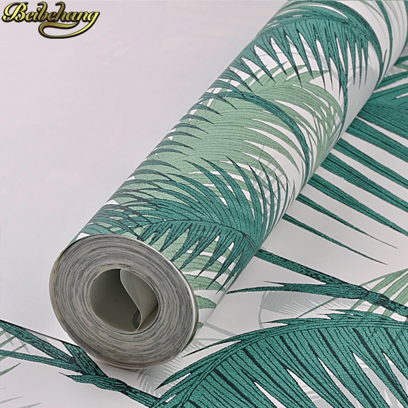 Современный простой Банановый Лист обои 3D стерео рельефная Юго Восточная Азия ТВ