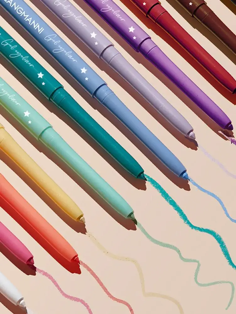 12 Colors Eyeliner Set Waterproof Matte Eyeliner Pencil Set Easy to Remove Makeup for professional makeup