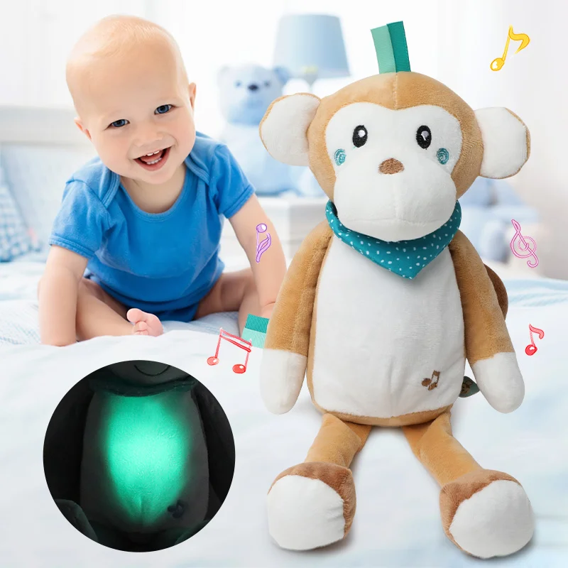 

Kids Soft Toys Stuffed Sleep LED Lighting Stuffed Animal Led Night Lamp Plush Toys With Music Light Baby Toys For Girls Boys