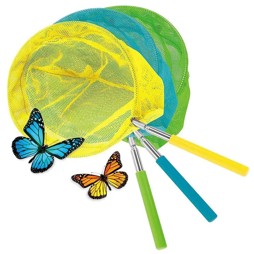 Red de mariposa telesc&oacute;pica para atrapar insectos, trampa extensible de 34 pulgadas para deportes al aire libre-0