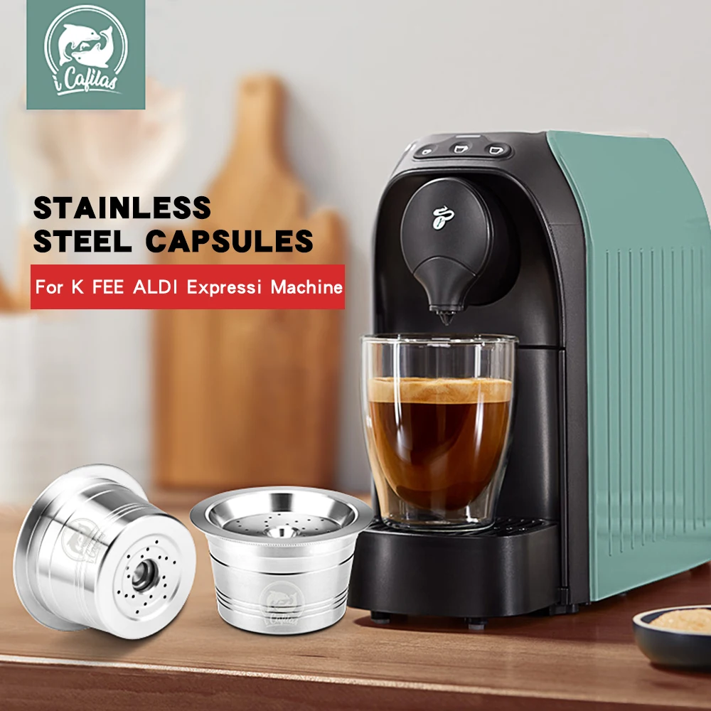 Фото Капсула Nespresso ICafilas из нержавеющей стали, многоразовая, с квадратным отверстием №3
