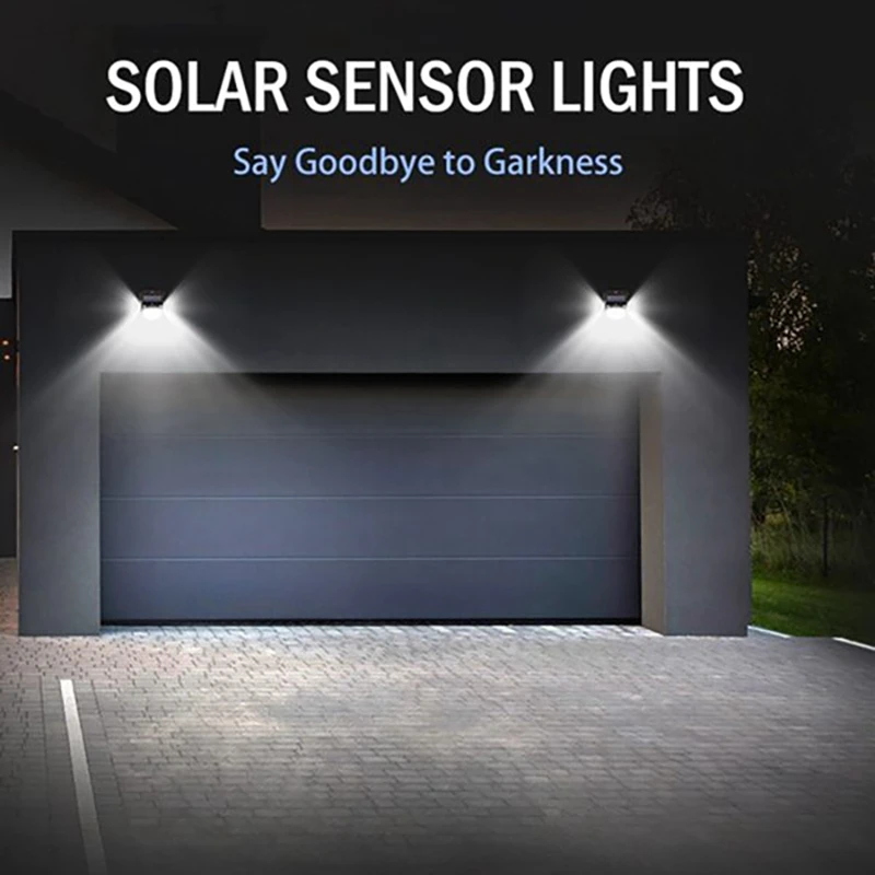 

3 Outdoor Solar Lights, 100LED Rainproof Outdoor Solar Wall Lights, Suitable for Lighting in the Courtyard