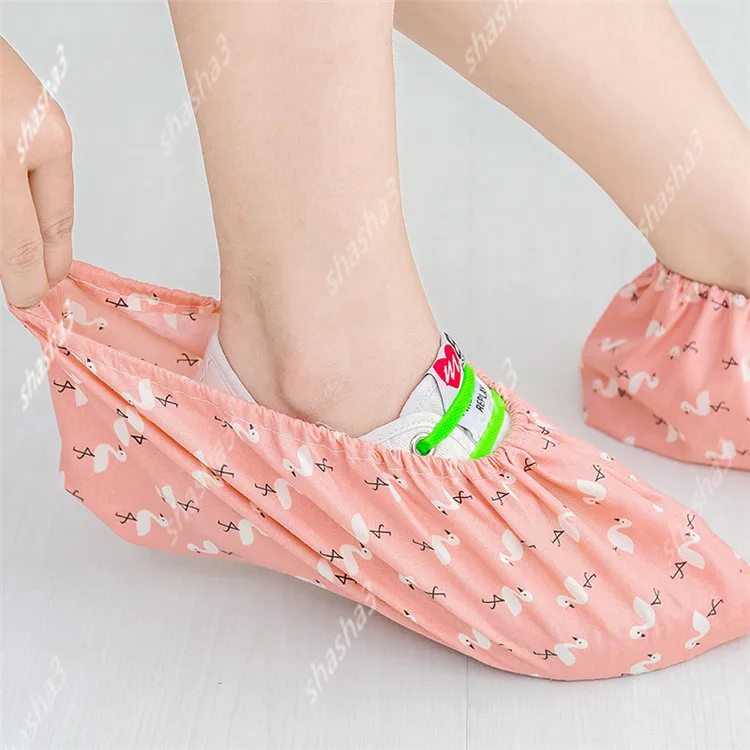 1 пара утолщенные многоразовые эластичные бахилы домашние Нескользящие