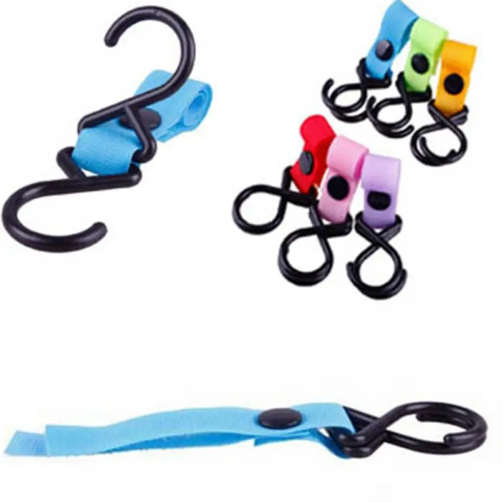 1 шт. зажимы для детской коляски общий Прочный 2 ремешок крючков вешалка