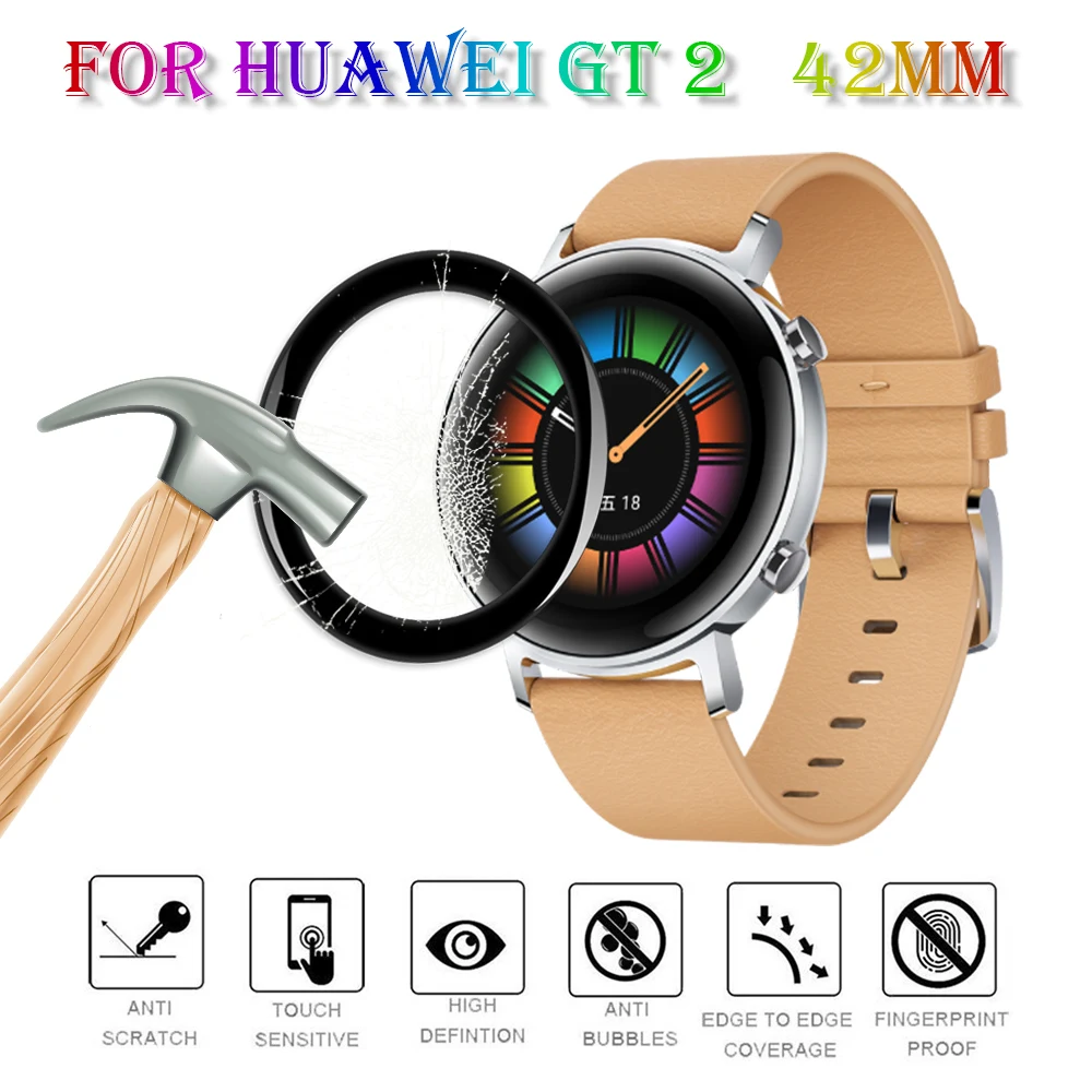 Защитная 3d пленка для смарт часов Huawei GT 2 watch 42 мм|Защита экрана часов| |