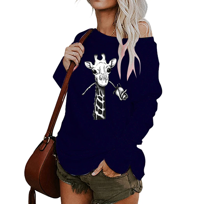 Футболка с длинным рукавом женская одежда топы круглым вырезом Женская футболка