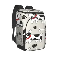 Thermal Backpack Dog Patternd Waterproof Cooler Bag Large Insulated Bag Picnic Cooler Backpack Refrigerator Bag