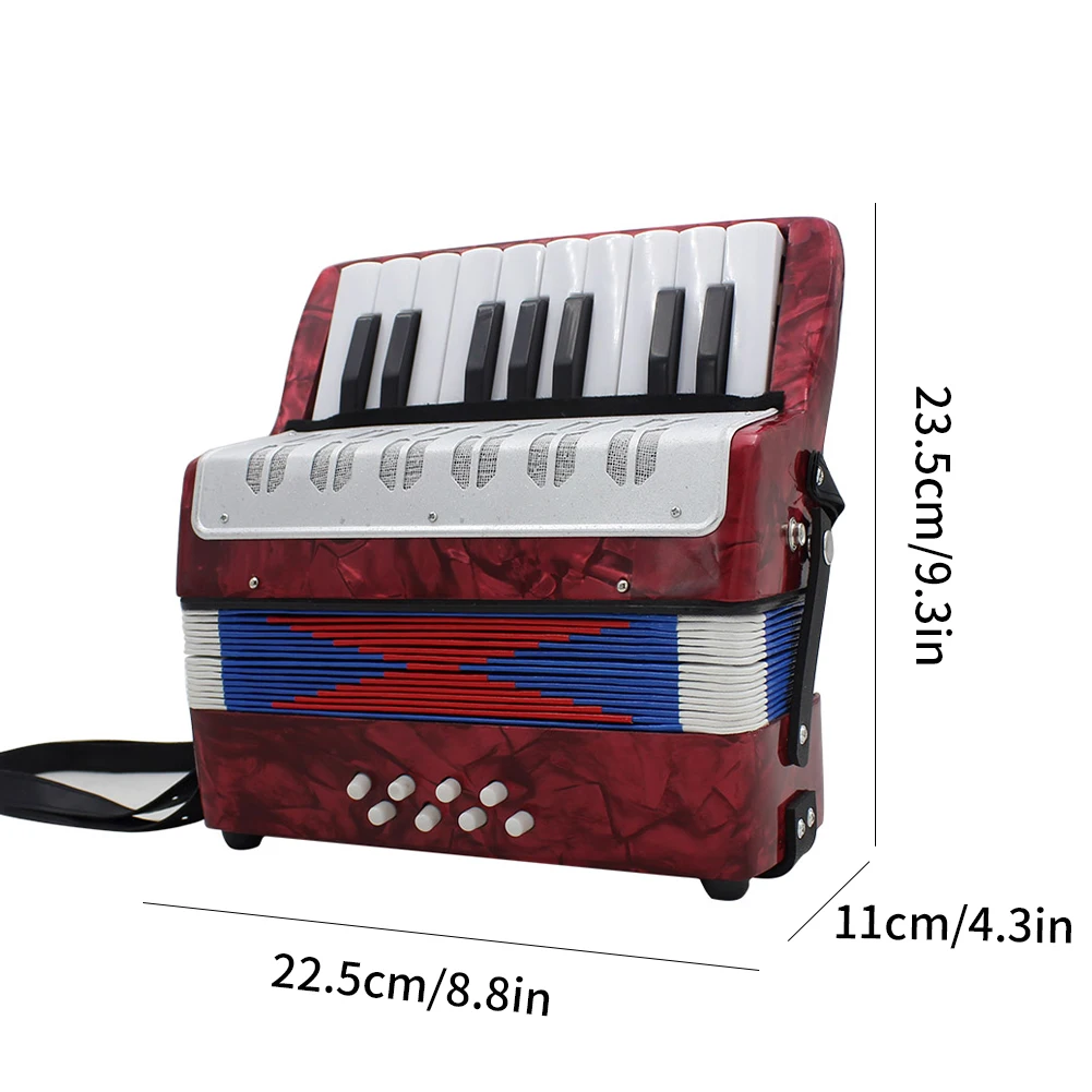 

17 Key 8 Bass Accordion Professional Mini Accordion Educational Musical Instrument For Both Children Kids Adult Gift Accordion