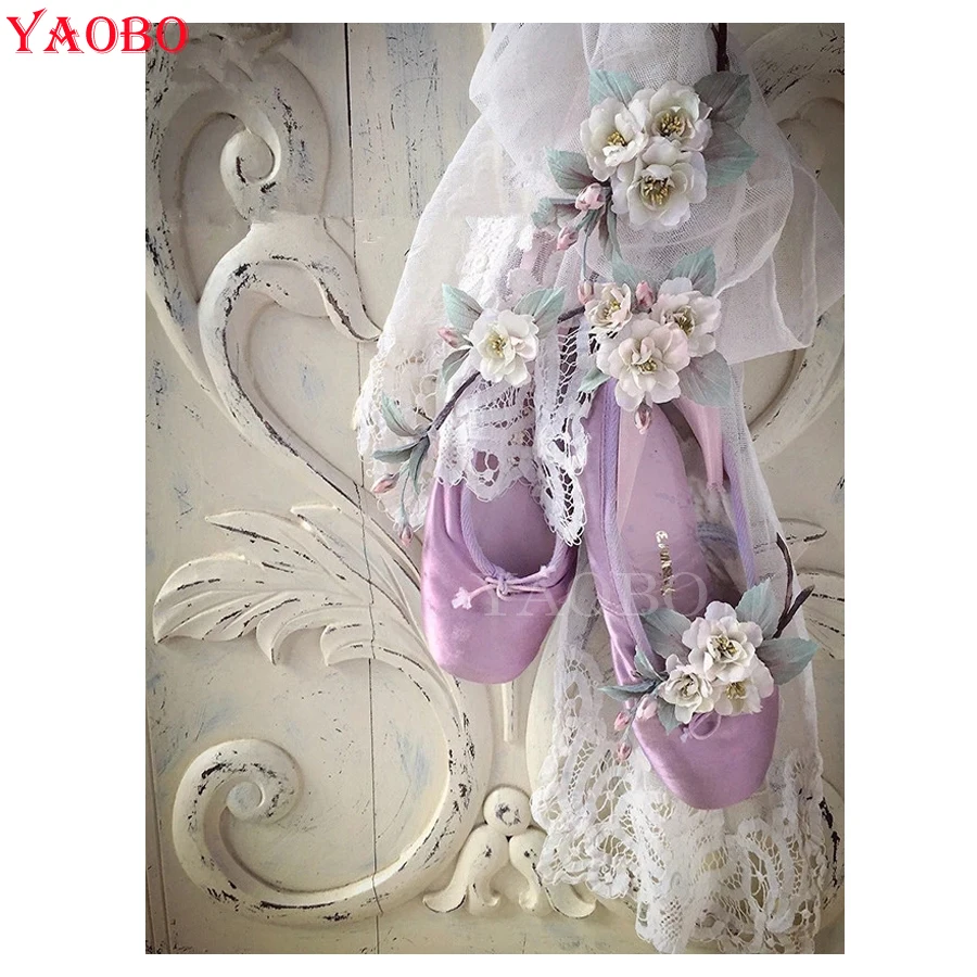 

Yingbo полная квадратная картина из страз балетная обувь 5D Сделай Сам Алмазная вышивка женская домашняя искусственная хобби