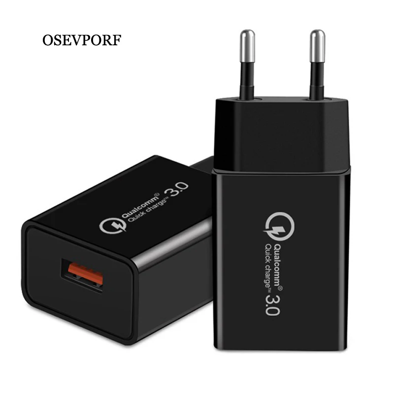 Быстрая зарядка 3 0 USB зарядное устройство QC3.0 быстрое настенное для Samsung S10 S9 Xiaomi