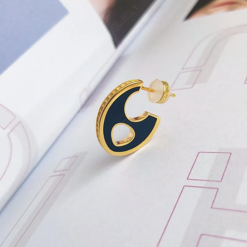 Женские серьги из серебра 925 пробы с эмалью цирконом|Серьги-подвески| |