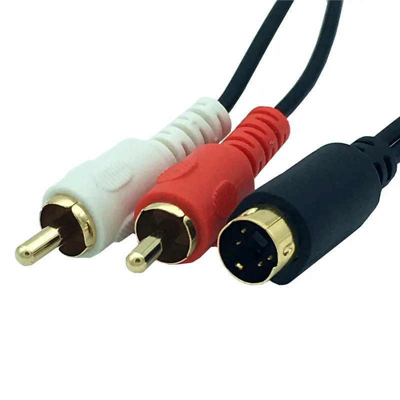 S Video 4 контактный на 2 RCA Аудиокабели Combo штекер SVideo позолоченный 0 25 м 1 5 м|Кабели VGA|