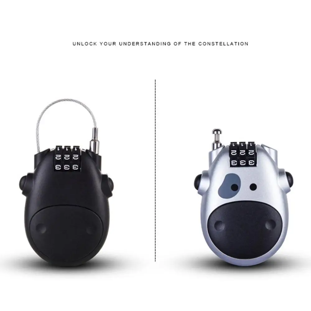 

Универсальный замок с кодовым замком, телескопический стальной трос, для чемоданов, автомобильных саней, мотоциклетных шлемов, цифровой за...