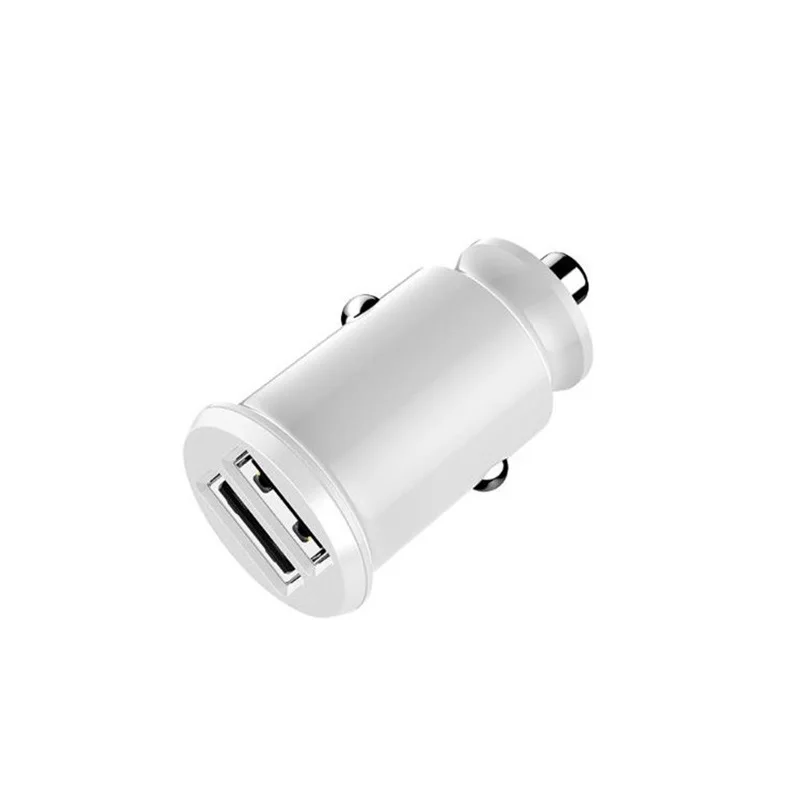 Белый Мини USB Автомобильное зарядное устройство адаптер 3.1A Универсальный двойной USB телефон автомобильное зарядное устройство для Mercedes Benz W203 W211 W204 W210 W124 AMG W212 W202 - Название цвета: Белый
