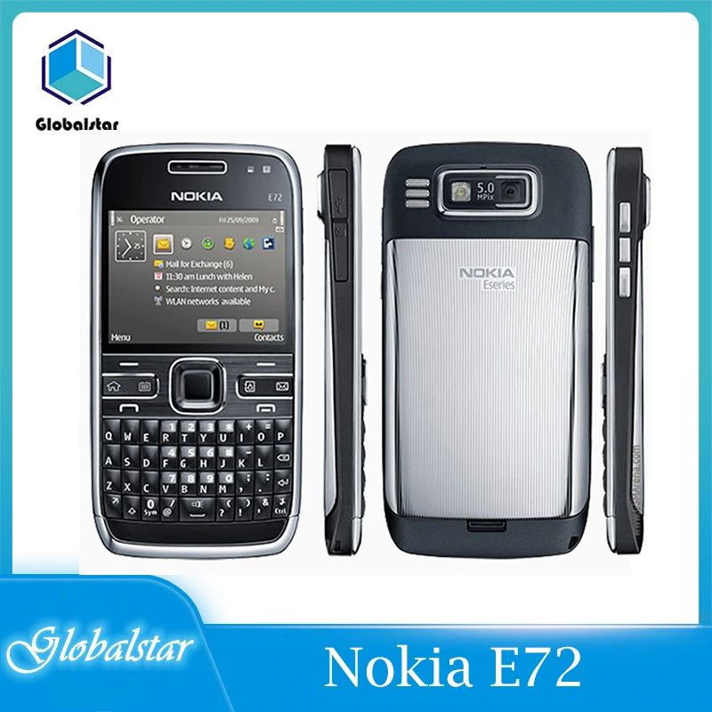 

Nokia E72 refurbished Original Nokia E72 Mobile Phone 3G Wifi GPS 5MP Black Unlocked E Series & One year warranty