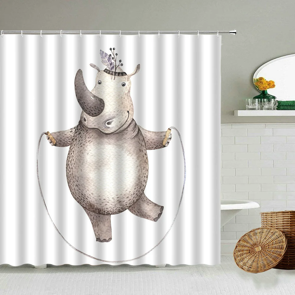 Занавеска для душа в скандинавском стиле водонепроницаемая штора из полиэстера