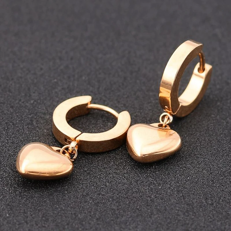 

1Pair Small Hoop Earrings For Women Minimalist Ear Piercing Huggie Earrings Heart Pendant Earrings Hot Sale