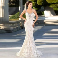 elegant mermaid wedding dress v neck sleeveless spaghetti straps floor length backless lace applique c%d0%b2%d0%b0%d0%b4%d0%b5%d0%b1%d0%bd%d0%be%d0%b5 %d0%bf%d0%bb%d0%b0%d1%82%d1%8c%d0%b5 2021