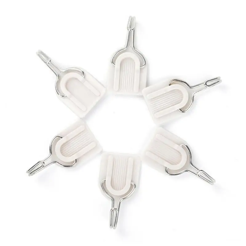 6pcs/box New Multifunctional White Traceless Wall-mounted Versatile Nail-free Sticky Hooks Household Kitchen Bathroom Tools | Дом и сад