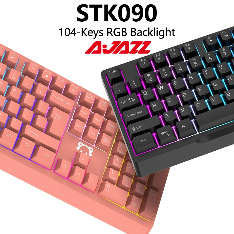 AJazz STK090 профессиональная игровая клавиатура мембранная Механическая Проводная