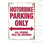 Модный металлический постер, металлический настенный знак, мотоцикл, парковка, только мотоцикл, чоппер, День отца, дорога, подарок, металлический постер, металлическая живопись