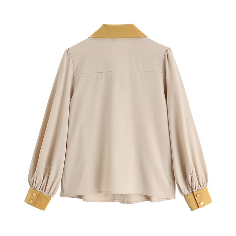 

Autumn 2020 Shirts for Women Turn-down Collar Casual Vintage Korean Long Sleeve Women Blouse Tops Elegant Workwear Female Chic