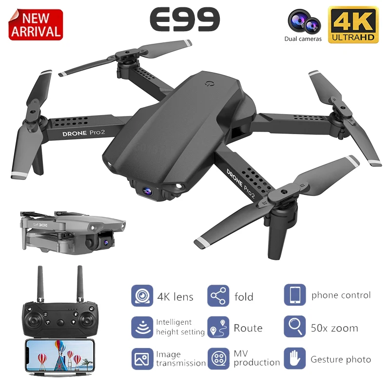 Радиоуправляемый мини Дрон с поворотом на 360 градусов 4K 1080P двойная камера Wi Fi FPV