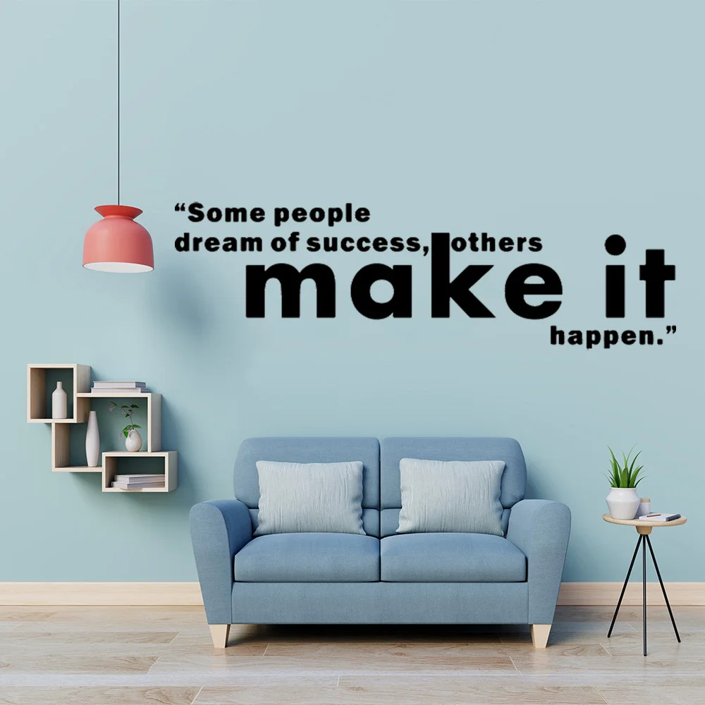 

Large Size Motivation Quotes Phrase Wall Sticker For Office Room Decor Wallpaper Vinyl Decals Art Stickers vinilo Frases