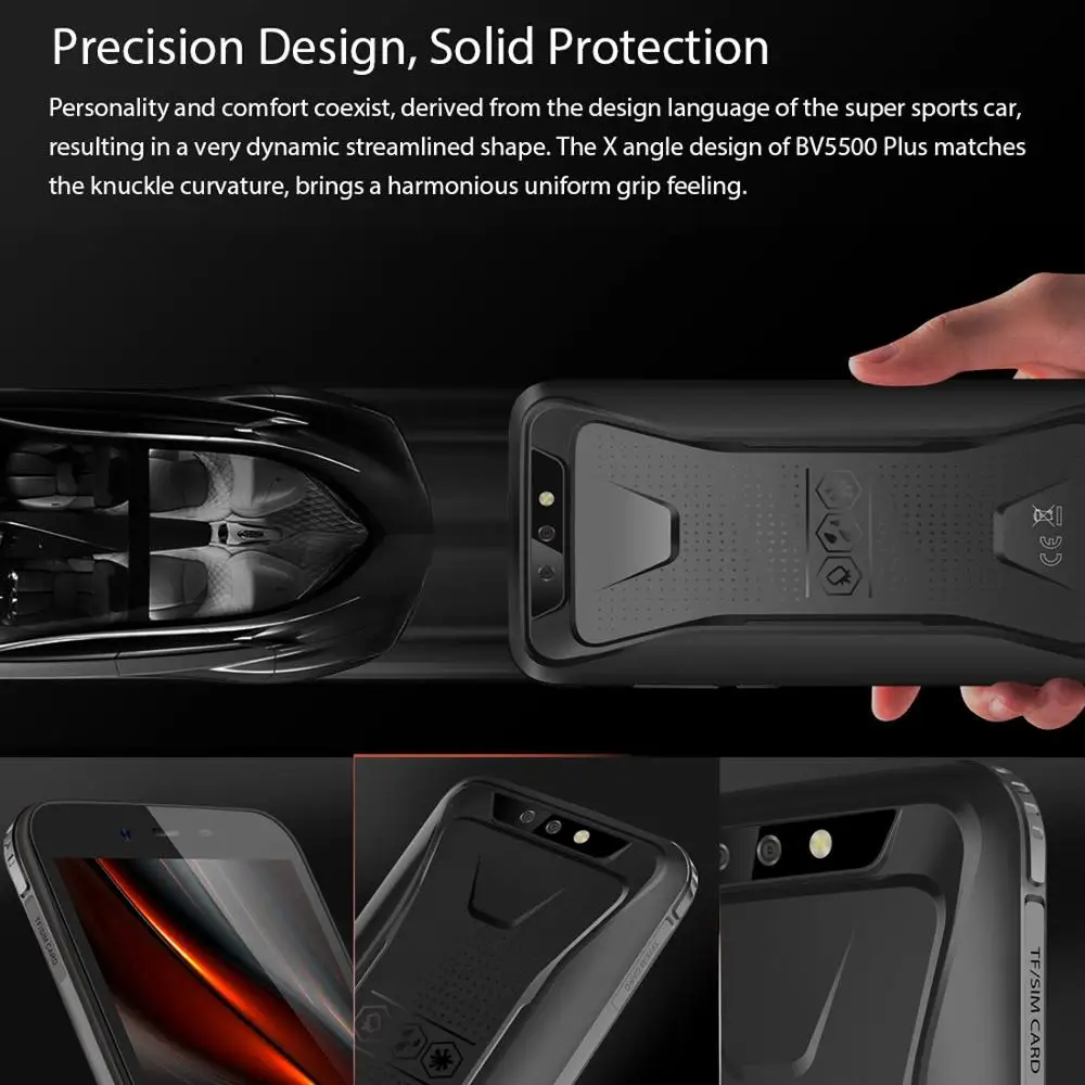 Blackview BV5500 плюс IP68 прочный Водонепроницаемый смартфон 3 ГБ + 32 5 &quot18:9 Экран 4400 мА/ч
