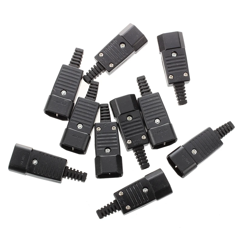 

10 шт. IEC320 C14 штекер Адаптер питания Кабельный разъем AC 250V 10A