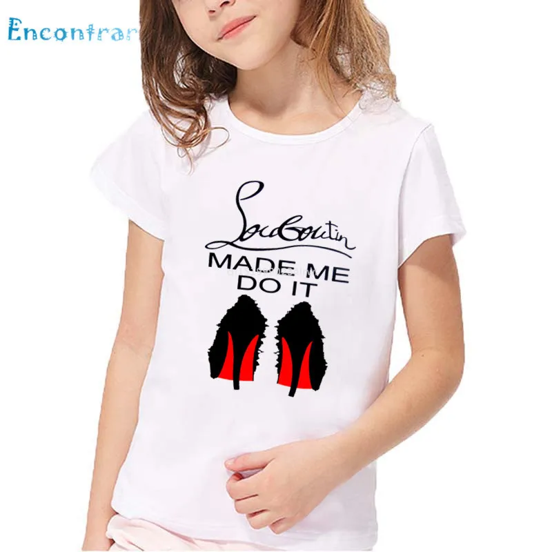 Новая модная Элегантная футболка принцессы на высоком каблуке для девочек