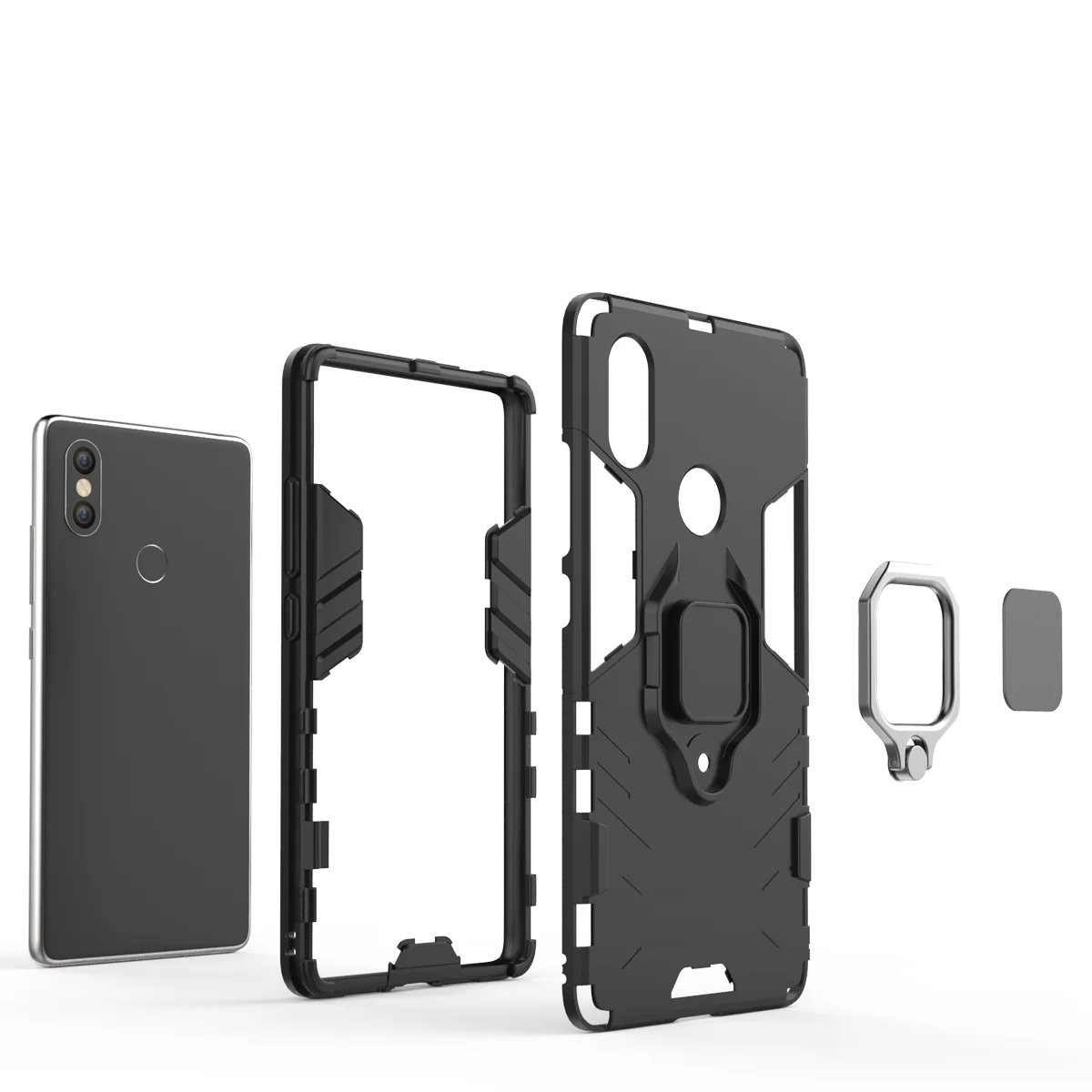 Для Xiaomi Mi8 SE чехол 360 Кронштейн магнит металлический палец кольцо держатель для