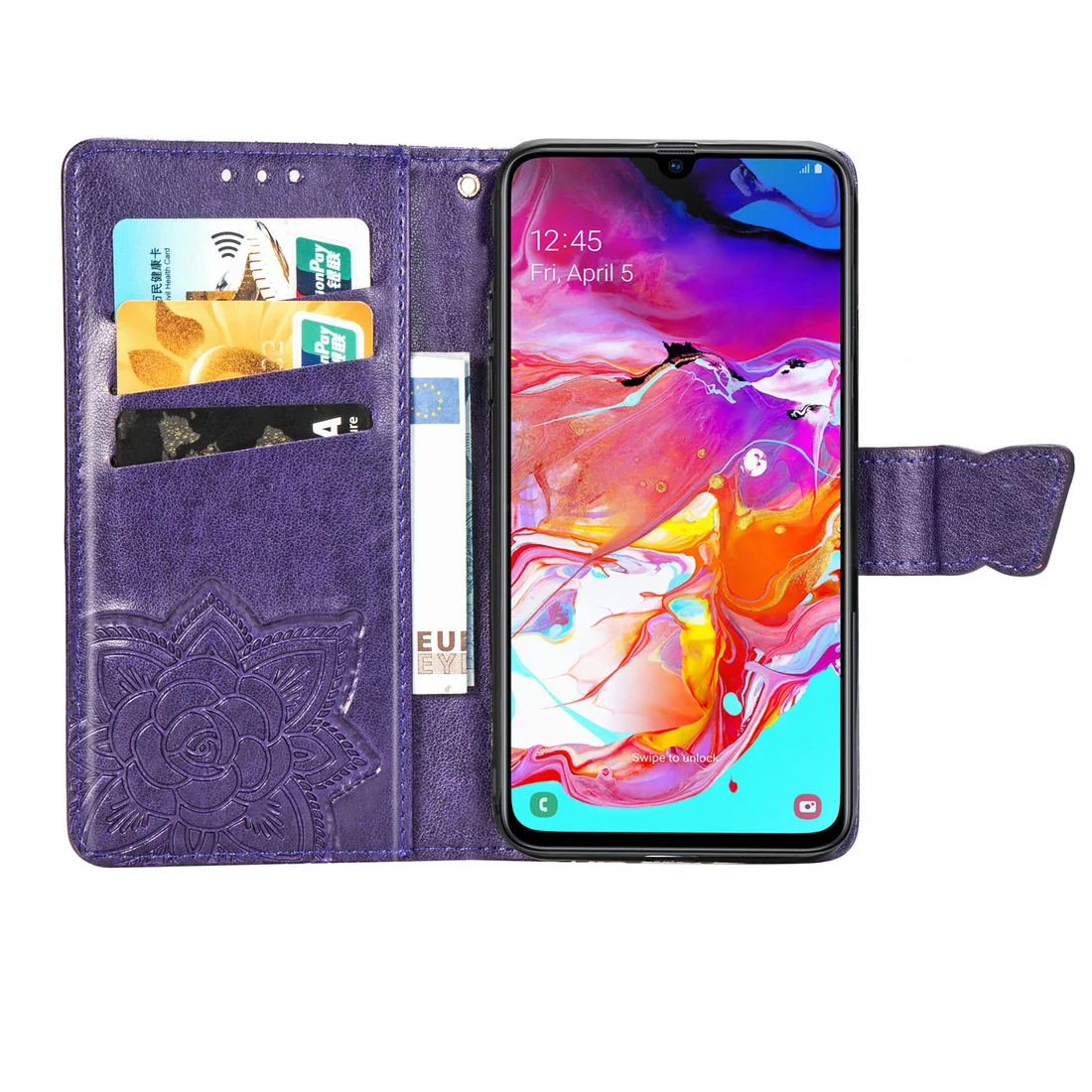 Чехол для Samsung Galaxy A80 A70 A60 A50 A40 A30 A20 A20E A10 M30 M20 M10 откидной кожаный чехол-кошелек с
