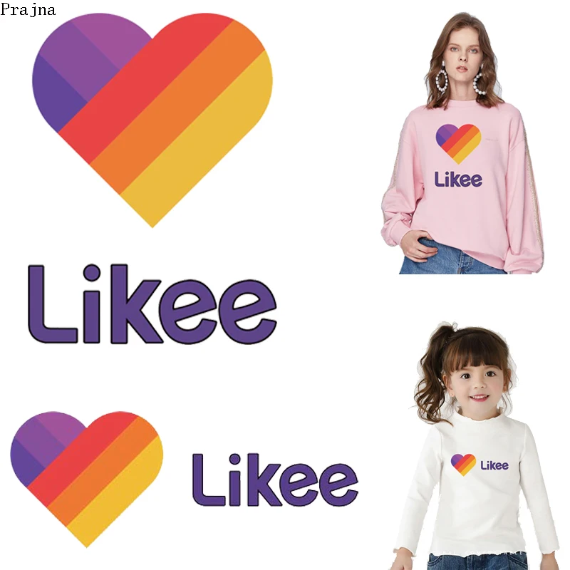 Праджня с нашивкой сердце в полоску для переноса утюгом одежды наклейки передачи