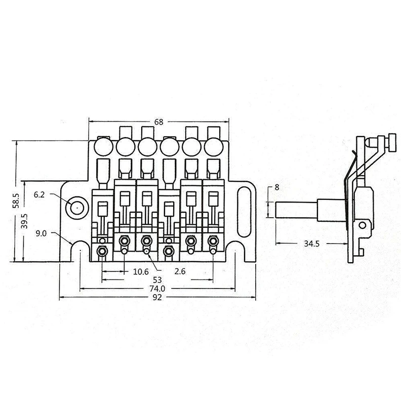 Электрическая гитара двойной тремоло сборка моста система для Lic Ibanez Запчасти