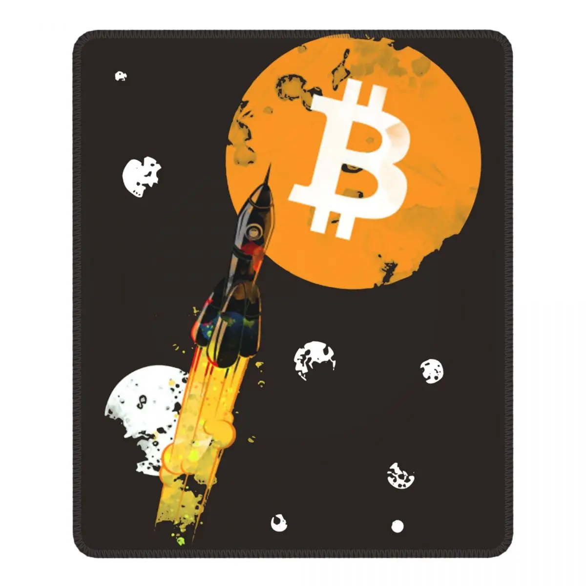 

Забавный коврик для мыши «до звезд Биткойн», водонепроницаемые коврики, резиновые коврики для компьютерной клавиатуры, Настольный коврик