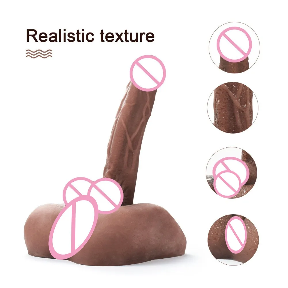 Sex Doll for Lesbians Silicone Dildo Realistic Male Penis Soft Flexible Cock Female Masturbator Sex Toys for Women Gay Couples images - 6