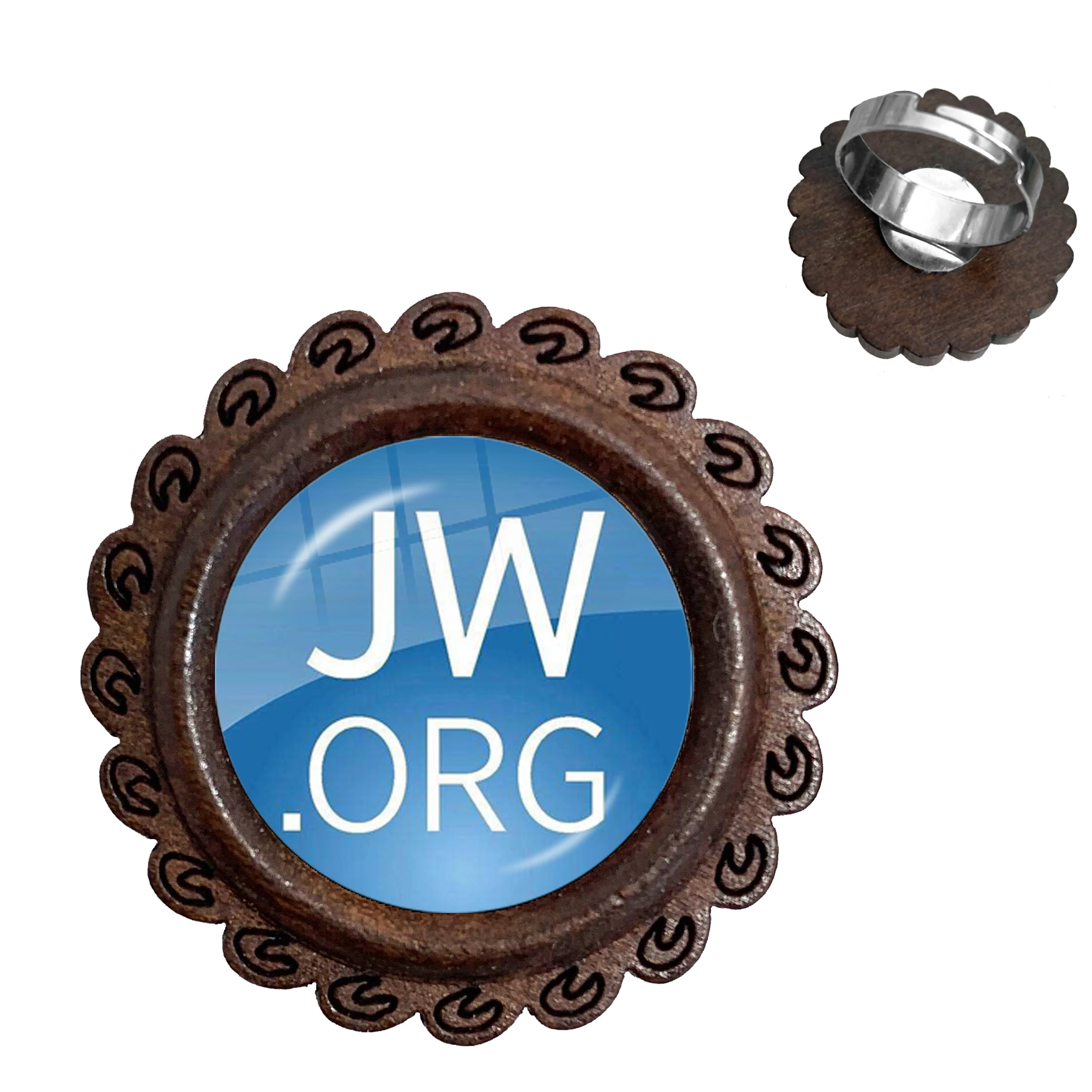 JW.org деревянные кольца художественная фотография очевидцы 20 мм стеклянный