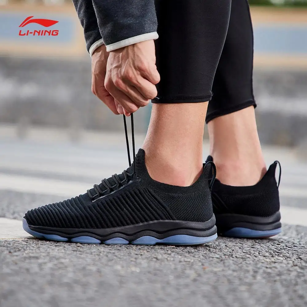 Li-Ning/Мужская обувь для тренировок; дышащая подкладка на подкладе; спортивная обувь из монопряжи; кроссовки, напоминающие носок; AFJN017 SJAS18
