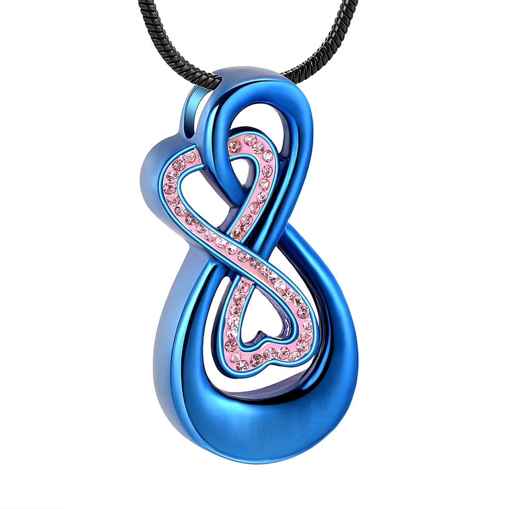 

Infinity Love Cremation Urn Pendant for Ashes Stainless Steel Snake Chain Cremation Jewelry for Ashes for Woman