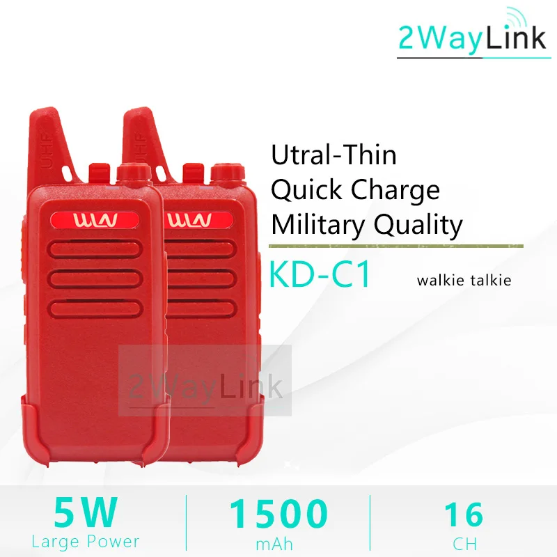 2pcs Red Color 2 шт. WLN KD-C1 мини-радио 5 Вт портативная рация UHF двухсторонняя рация RT22 ZT-X6 Удобная мини 5 Вт ветчина радио KD-C2 обновленная версия дешевая горячая распродажа - Цвет: 2pcs Red Color