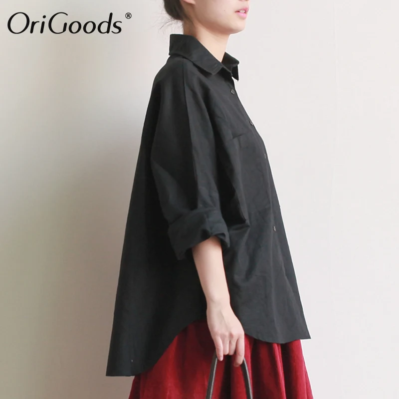 Оригинальная фоторубашка женская льняная однотонная черная белая рубашка с